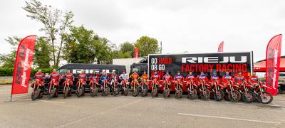 Numerous riders representing RIEJU at the FIM 6 Days Enduro of Nations