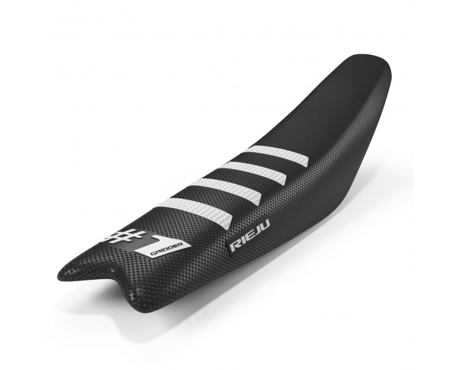 Onegripper Ribbed Seat Cover Rieju Edition Black/White
