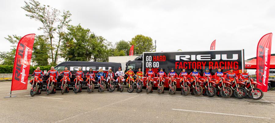 Numerous riders representing RIEJU at the FIM 6 Days Enduro of Nations