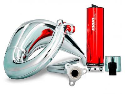 Exhaust VOCA Cross Chromed Red