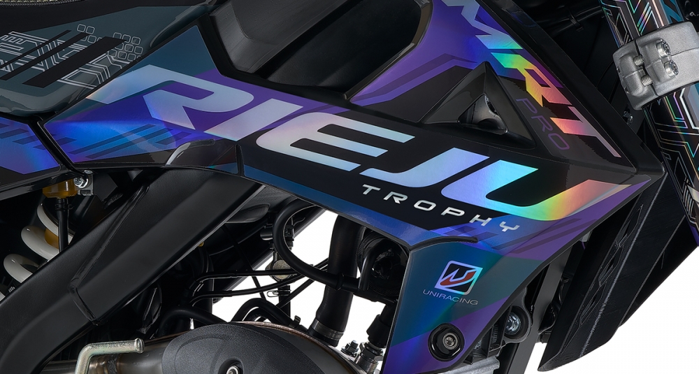 Graphismes exclusifs à effet iridescent