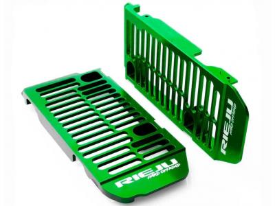Factory Racing Aluminium Radiator Protectors Green