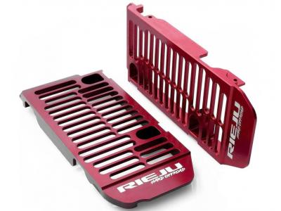 Factory Racing Aluminium Radiator Protectors Red