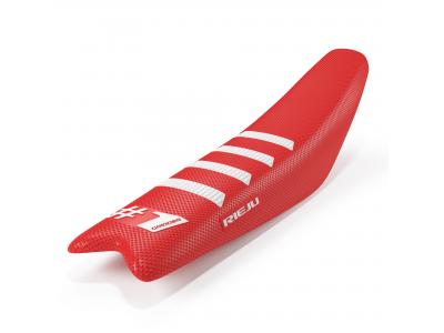 Onegripper Ribbed Seat Cover Rieju Edition Red/White