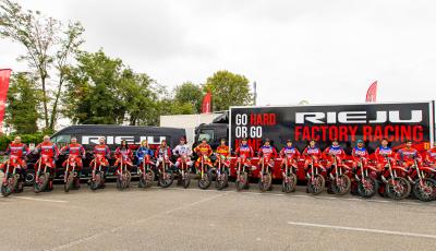 Numerous riders representing RIEJU at the FIM 6 Days Enduro of Nations