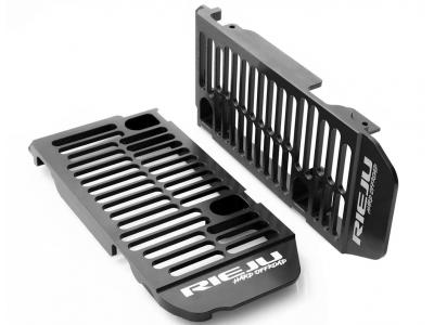 Factory Racing Aluminium Radiator Protectors Black